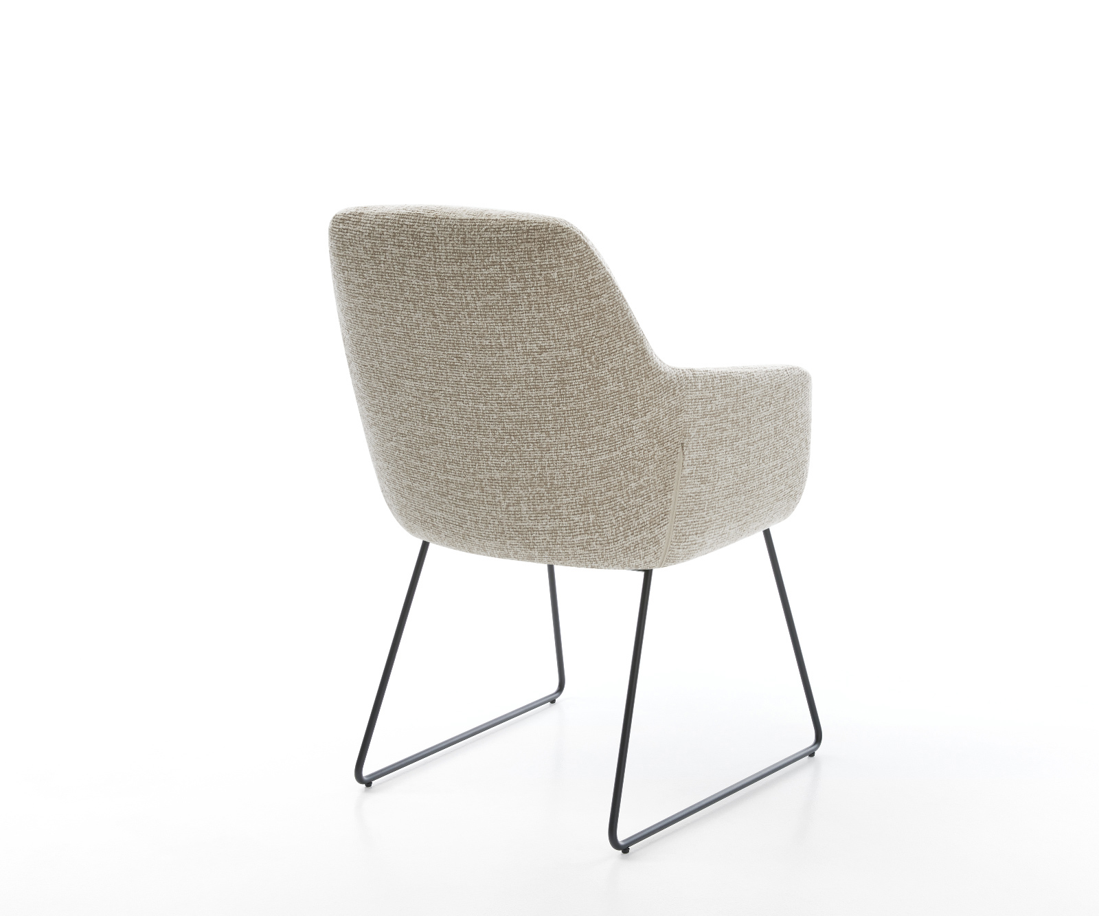 Étkezőszék Pejo-Flex szövött szövet puha bézs vékony láb fekete zsákrugó - Image 5