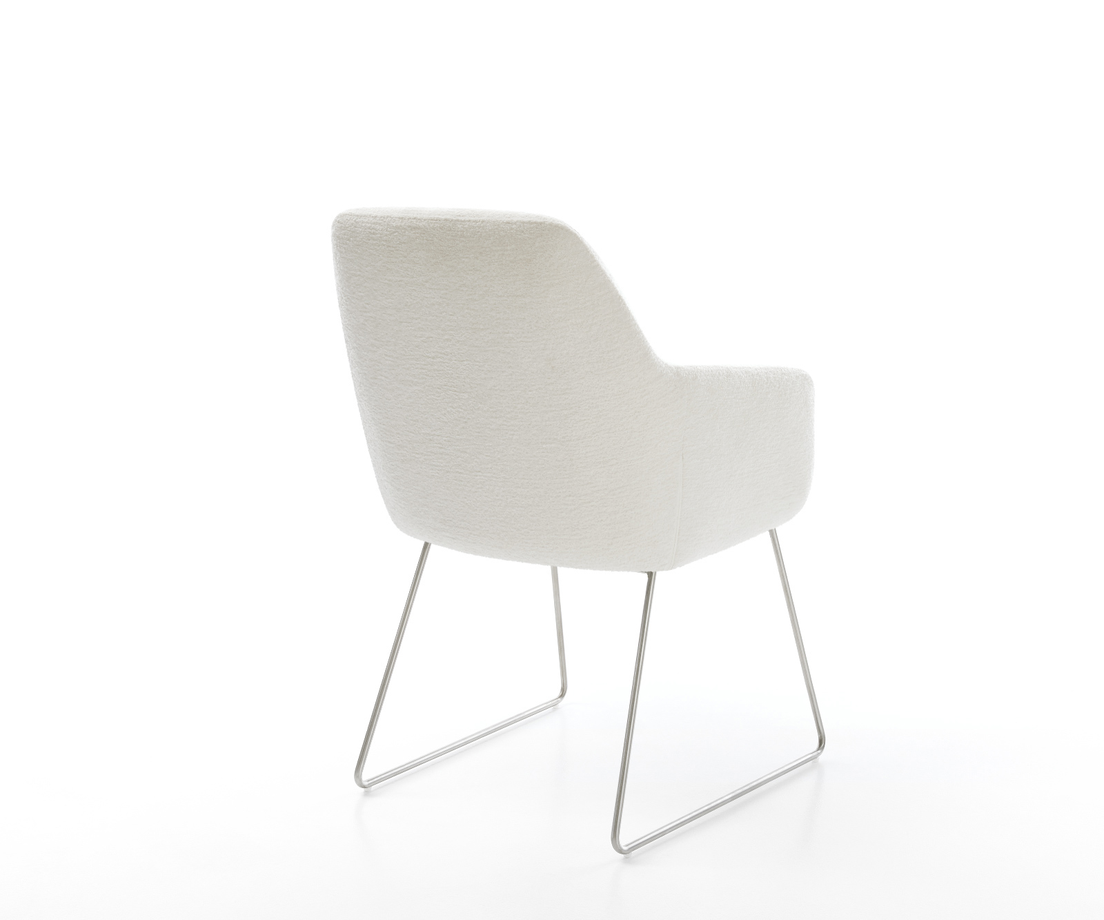 Étkezőszék Pejo-Flex bouclé puha bézs vékony láb rozsdamentes acél zsákrugó - Image 5