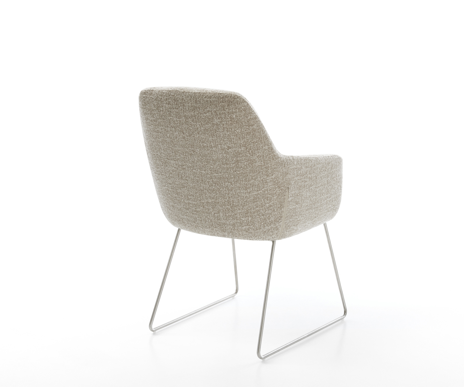 Étkezőszék Pejo-Flex szövött szövet puha bézs vékony láb rozsdamentes acél zsákrugó - Image 5