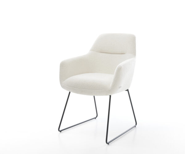 Étkezőszék Pejo-Flex bouclé puha bézs vékony láb fekete zsákrugó