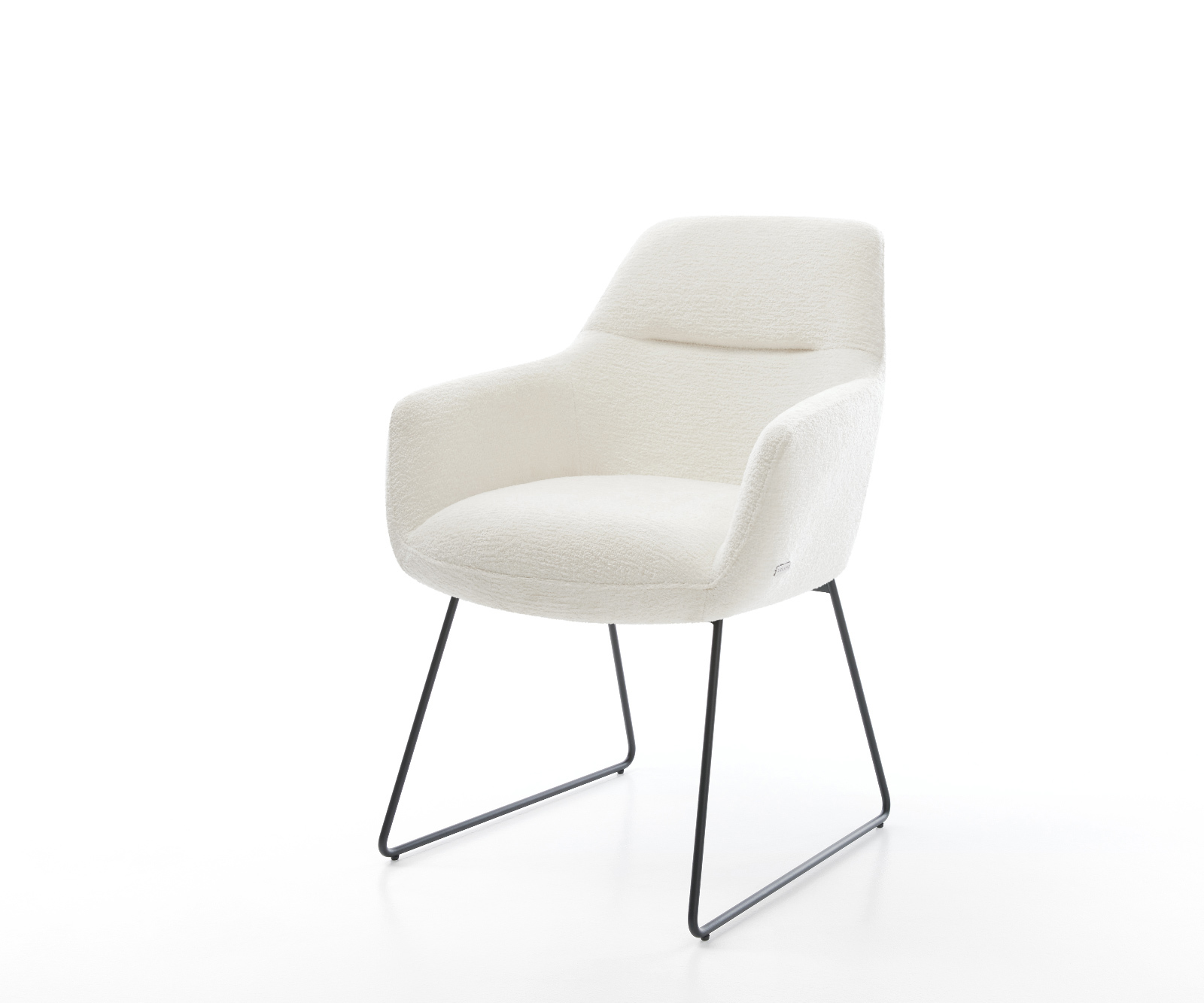 Étkezőszék Pejo-Flex bouclé puha bézs vékony láb fekete zsákrugó