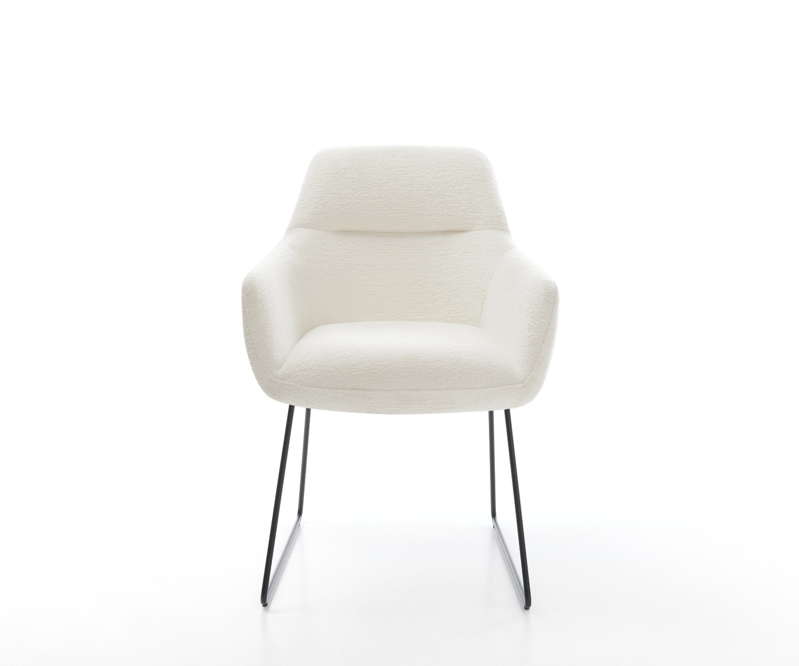 Étkezőszék Pejo-Flex bouclé puha bézs vékony láb fekete zsákrugó - Image 2