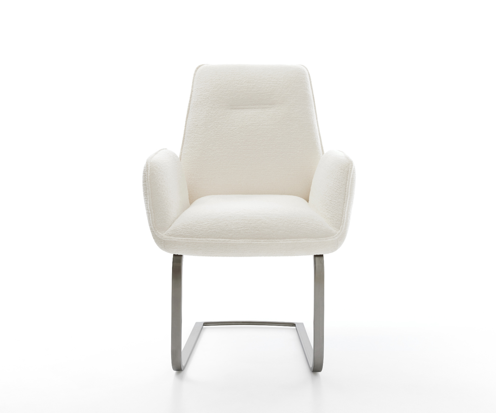 Étkezőszék Zoa-Flex bouclé puha bézs konzolos lapos antracit zsákrugós - Image 2