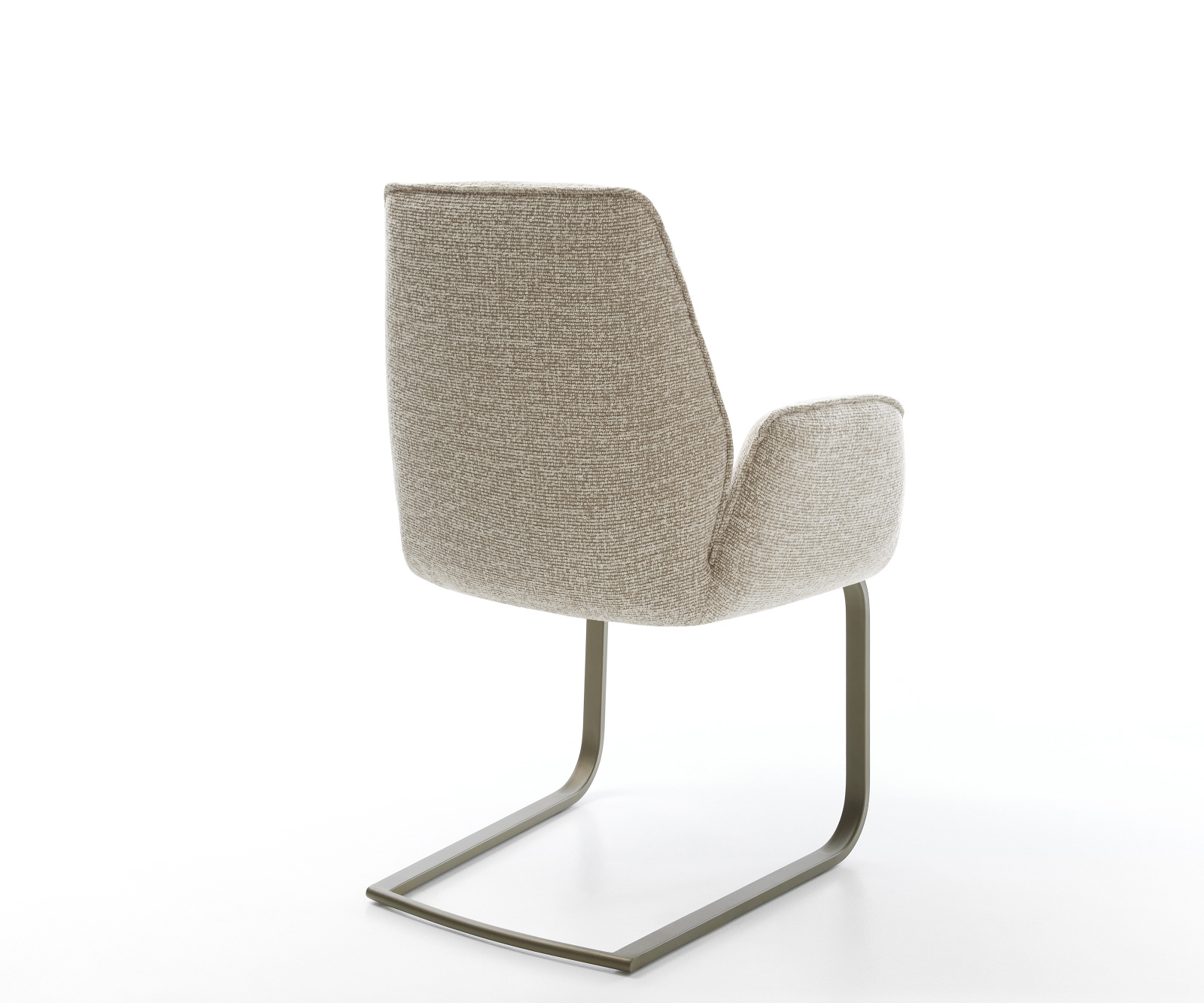 Étkezőszék Zoa-Flex szövött szövet puha bézs konzolos lapos titánszínű hatású zsákrugós - Image 5