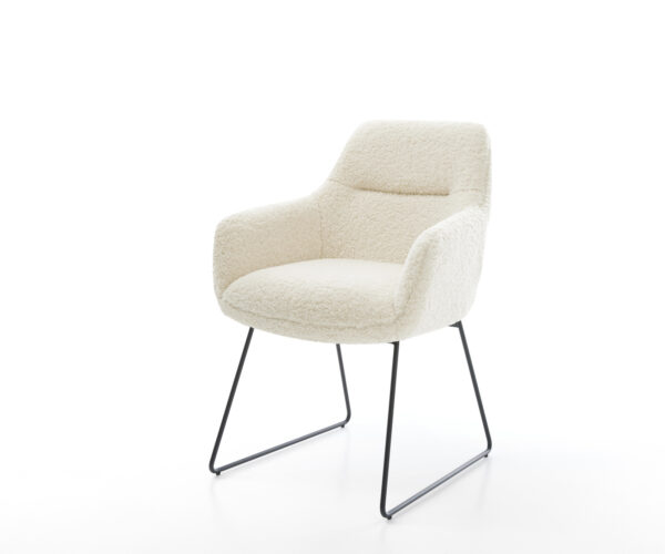 Étkezőszék Pejo-Flex teddy szövet bézs fekete vékony láb zsákrugós