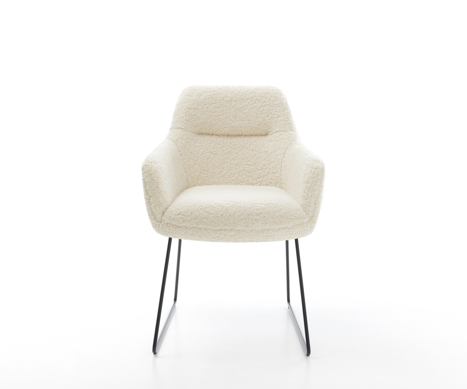 Étkezőszék Pejo-Flex teddy szövet bézs fekete vékony láb zsákrugós - Image 2