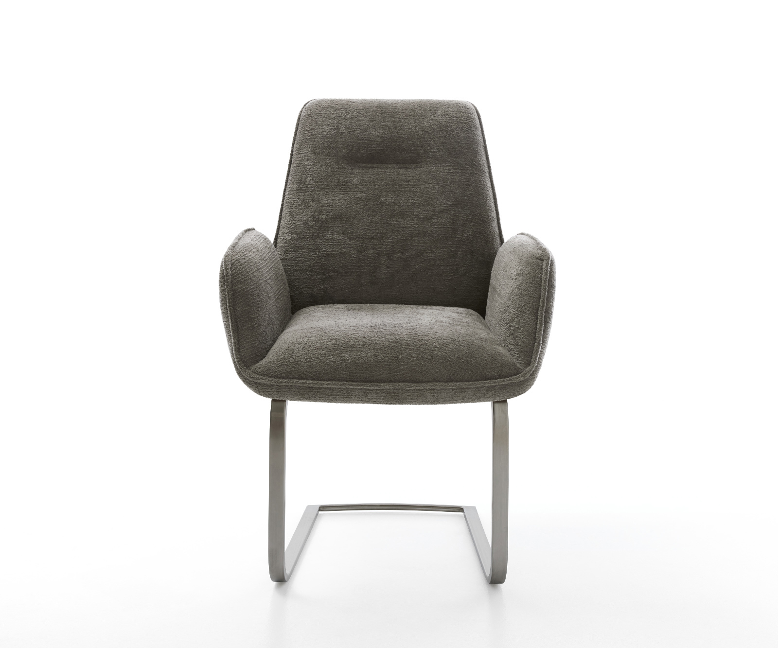 Étkezőszék Zoa-Flex bouclé puha sötét bézs konzolos lapos antracit zsákrugós - Image 2