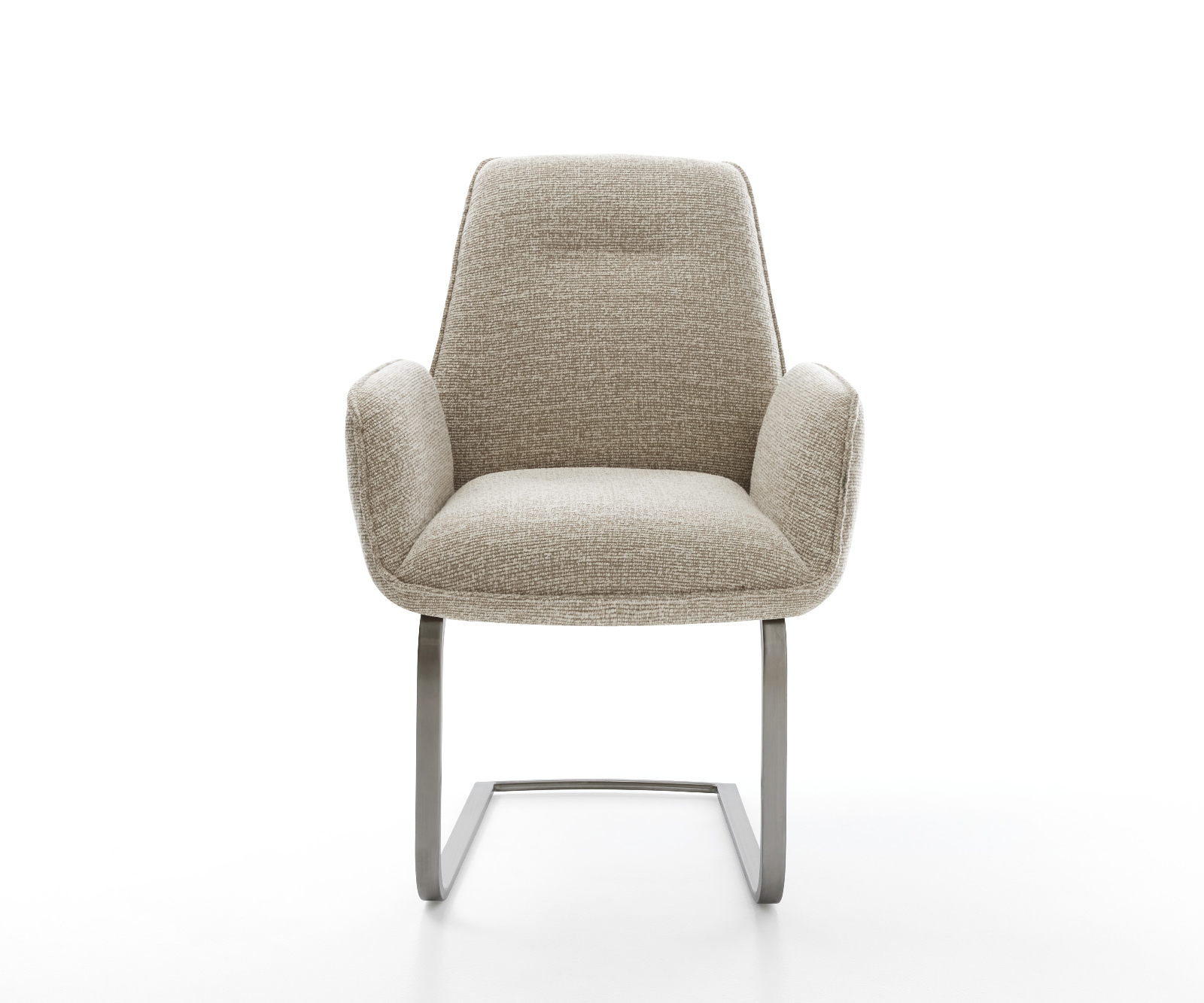 Étkezőszék Zoa-Flex szövött szövet puha bézs konzolos lapos antracit zsákrugós - Image 2