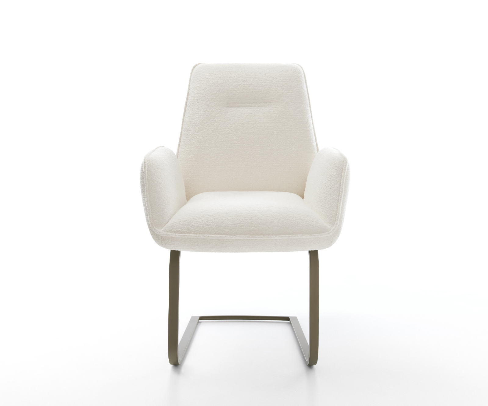 Étkezőszék Zoa-Flex bouclé puha bézs konzolos lapos láb titánszínű hatású zsákrugós - Image 2