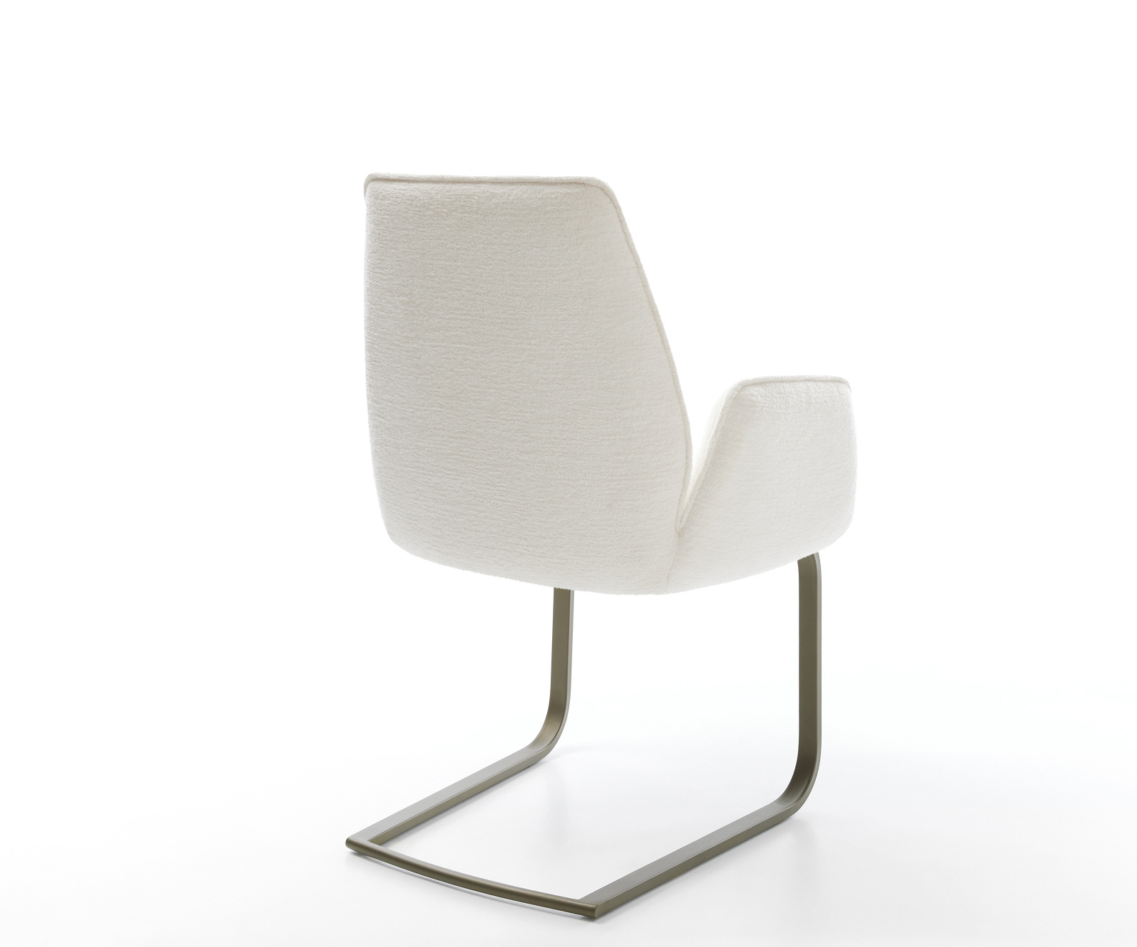 Étkezőszék Zoa-Flex bouclé puha bézs konzolos lapos láb titánszínű hatású zsákrugós - Image 5