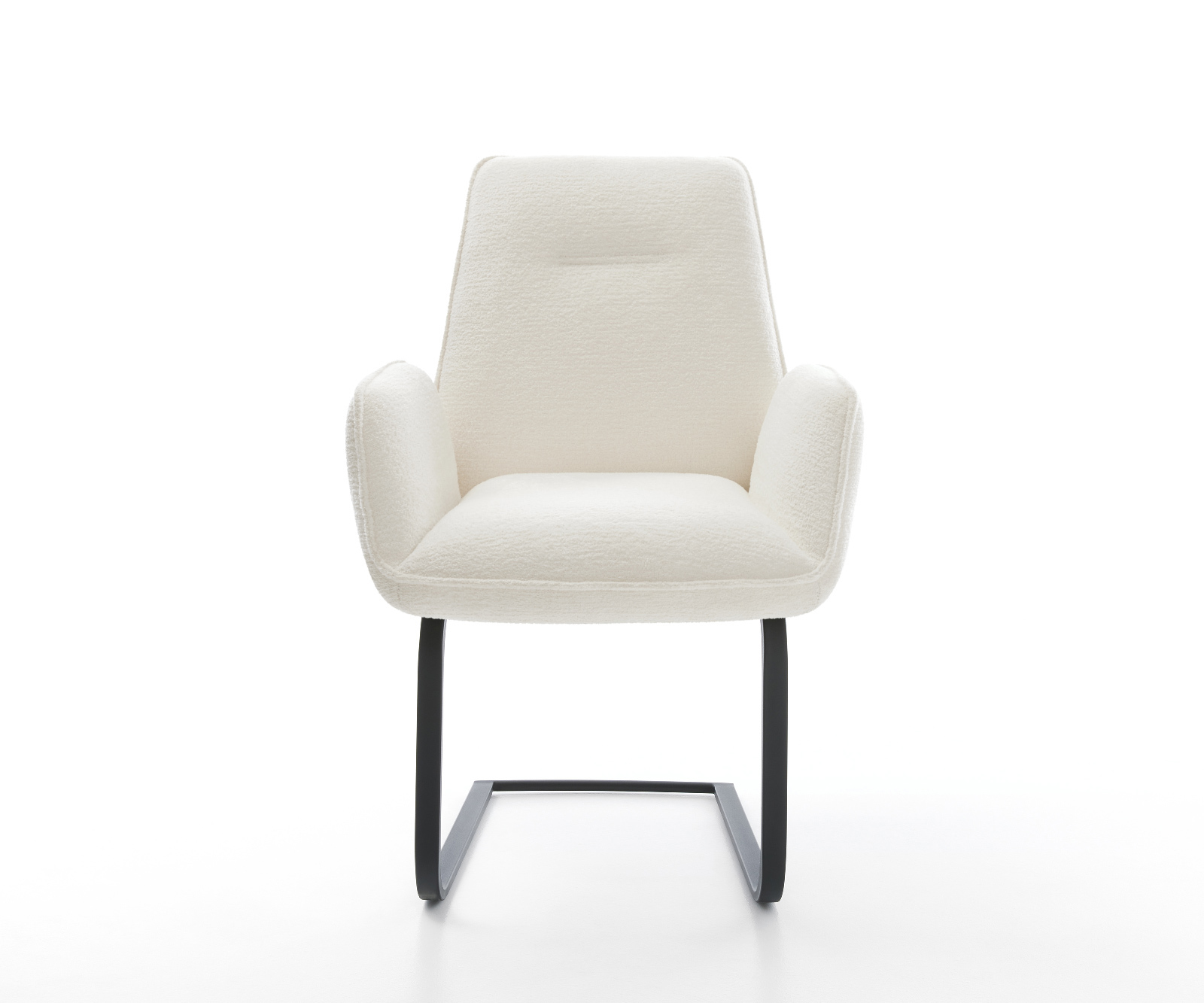 Étkezőszék Zoa-Flex bouclé puha bézs étkezőszék lapos fekete zsákrugó - Image 2