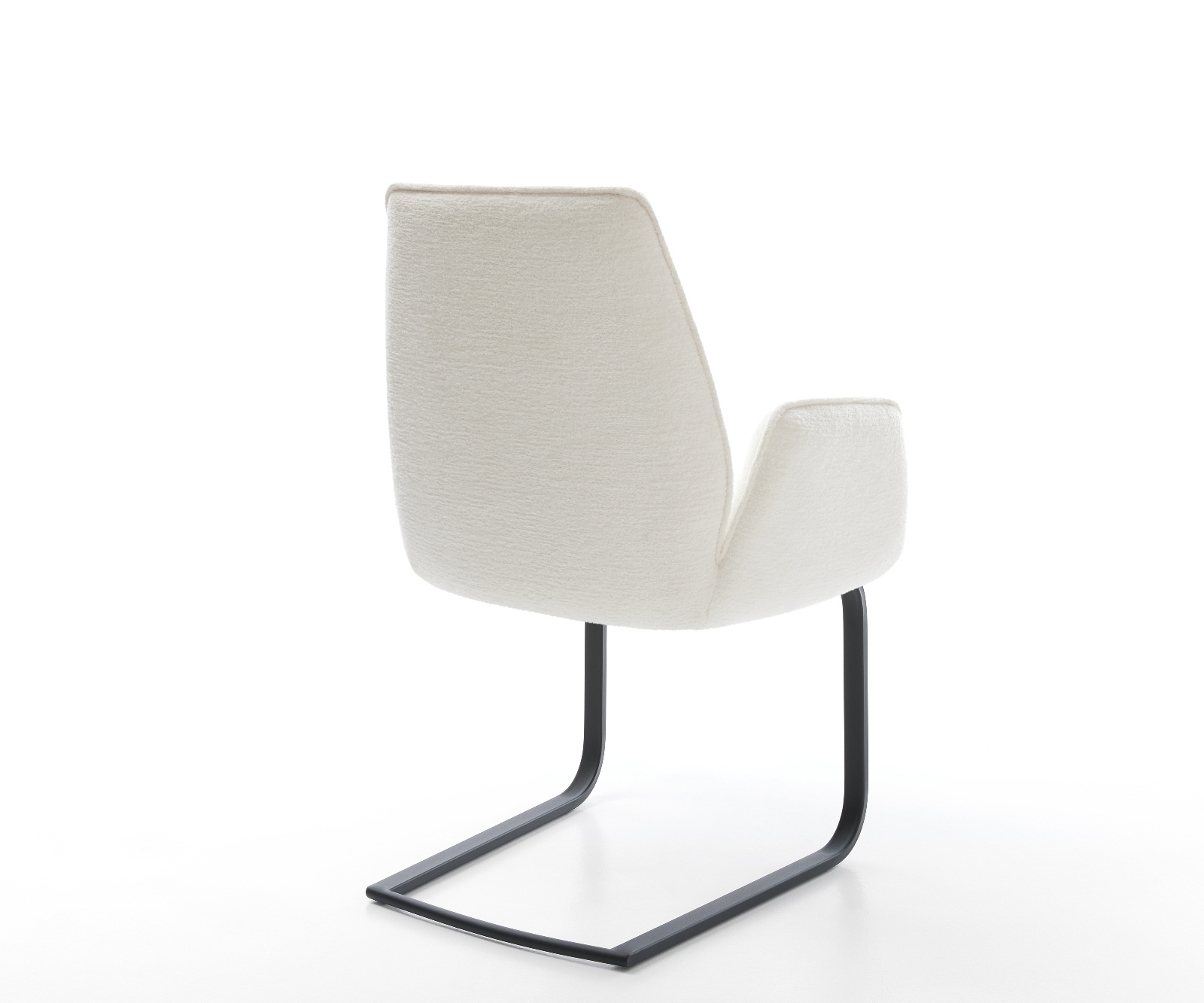 Étkezőszék Zoa-Flex bouclé puha bézs étkezőszék lapos fekete zsákrugó - Image 5