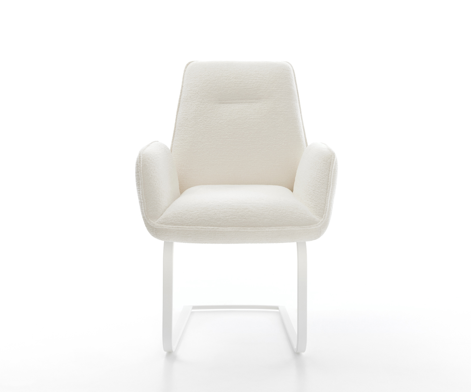 Étkezőszék Zoa-Flex bouclé puha bézs étkezőszék lapos fehér zsákrugó - Image 2