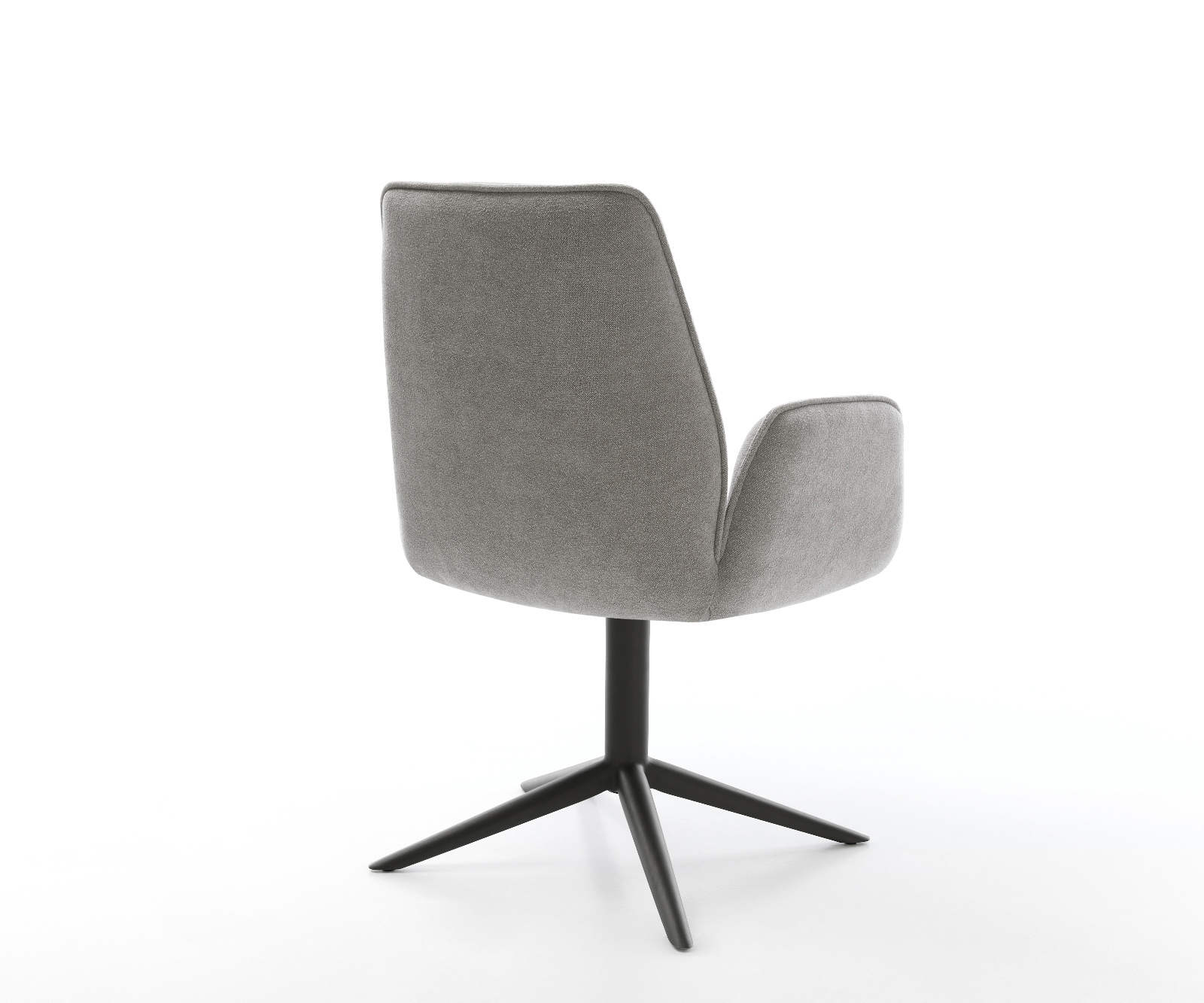 Étkezőszék Zoa-Flex strukturált szövet puha szürke fekete kereszt láb 360° forgatható billenő funkció zsákrugó - Image 5