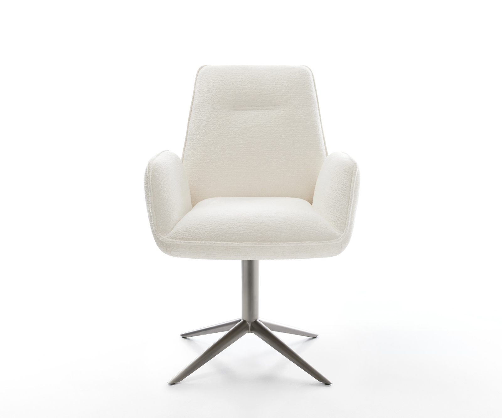 Étkezőszék Zoa-Flex bouclé puha bézs kereszt láb grafit 360° forgatható billenő zsákrugó - Image 2