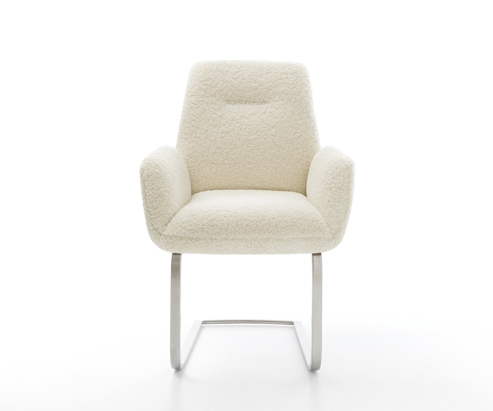 Étkezőszék Zoa-Flex mikroszálas bézs konzolos lapos rozsdamentes acél zsákrugós - Image 2