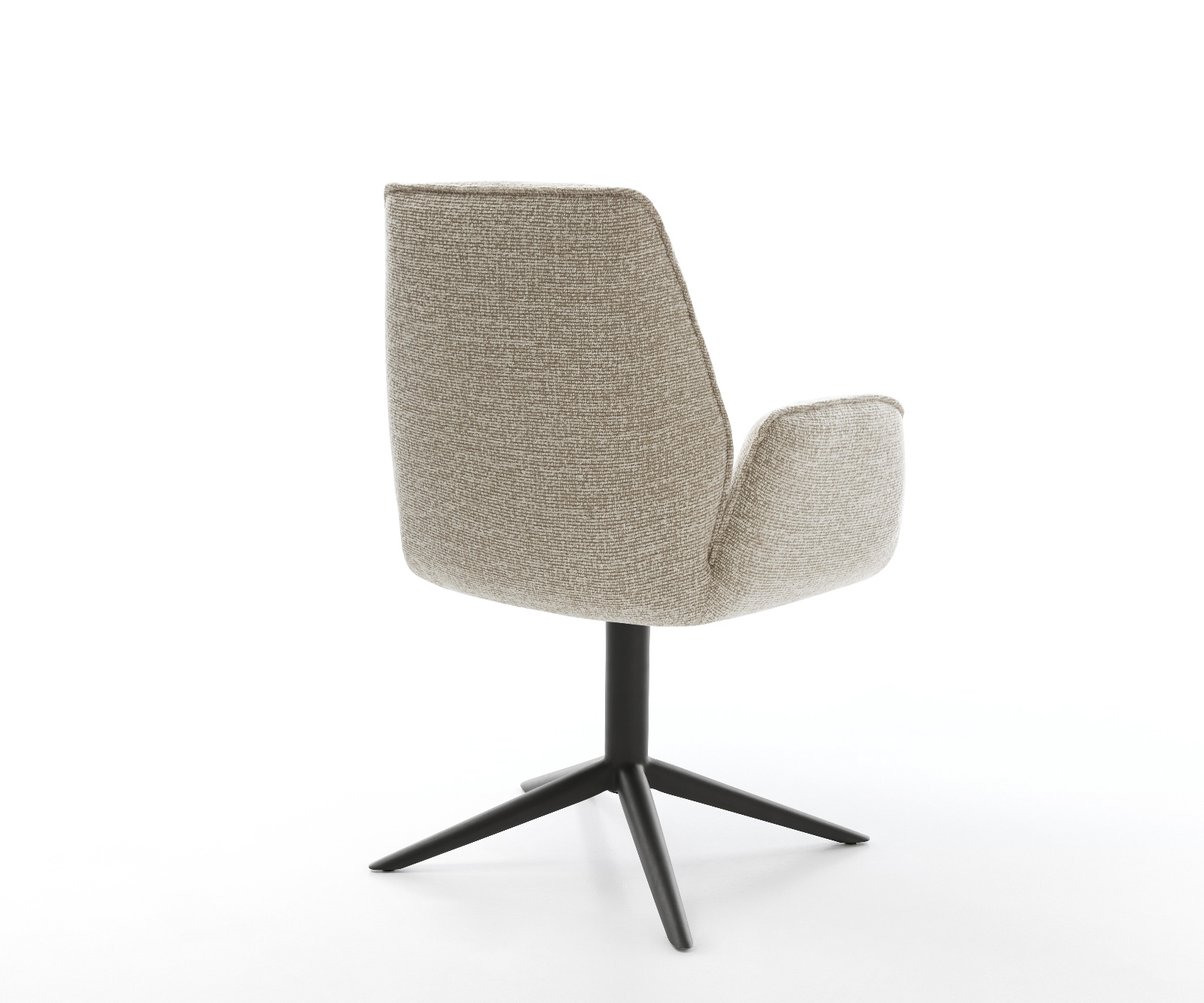 Étkezőszék Zoa-Flex szövött szövet puha bézs fekete kereszt láb 360° forgatható billenő zsákrugó - Image 5