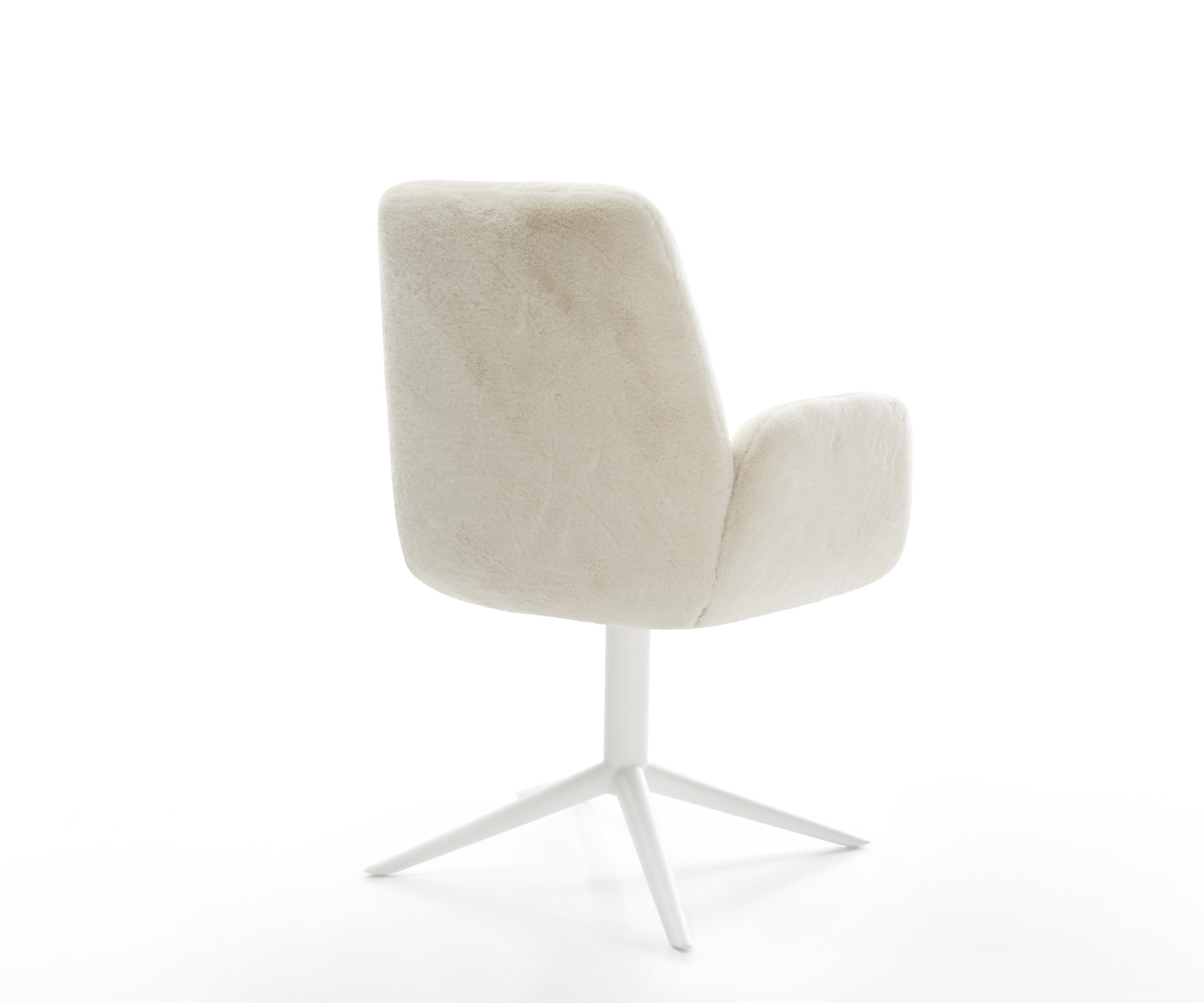 Étkezőszék Zoa-Flex plüss krémfehér fehér kereszt láb 360° forgatható billenő zsákrugó - Image 5