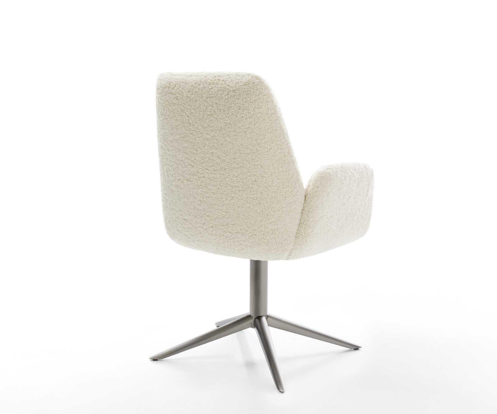 Étkezőszék Zoa-Flex teddy szövet bézs kereszt láb grafit 360° forgatható billenő zsákrugó - Image 4