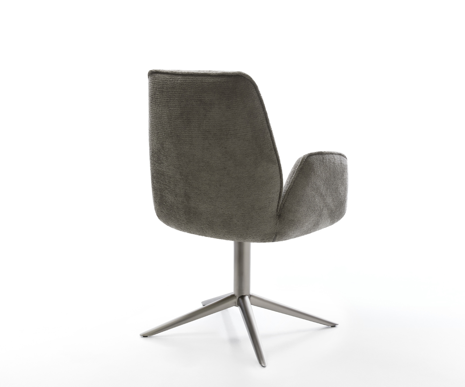 Étkezőszék Zoa-Flex bouclé puha sötét bézs kereszt láb grafit 360° forgatható billenő zsákrugó - Image 5