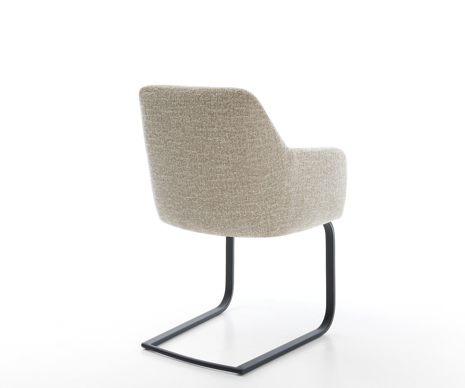 Étkezőszék Greg-Flex szövött szövet puha bézs konzolos lapos fekete zsákrugó - Image 5