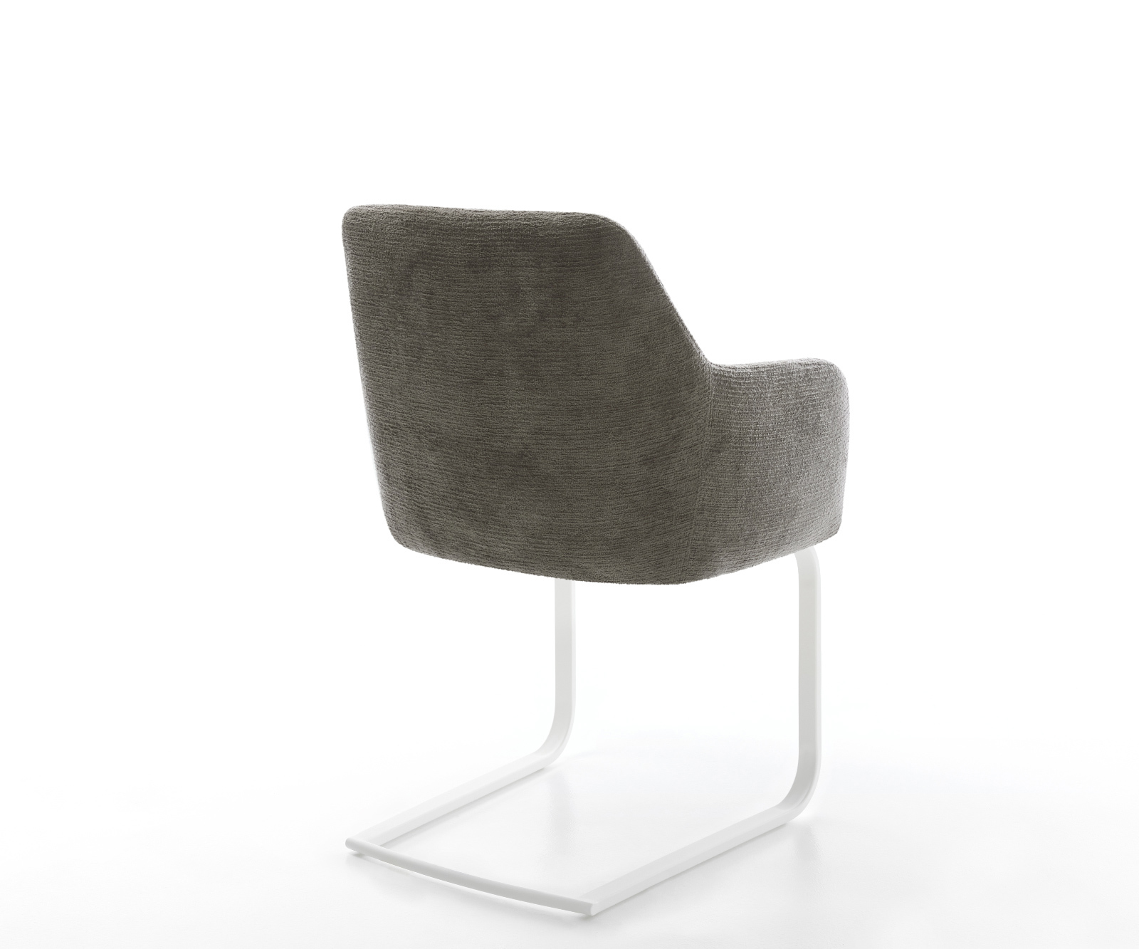 Étkezőszék Greg-Flex bouclé puha sötét bézs konzolos lapos fehér zsákrugós - Image 5