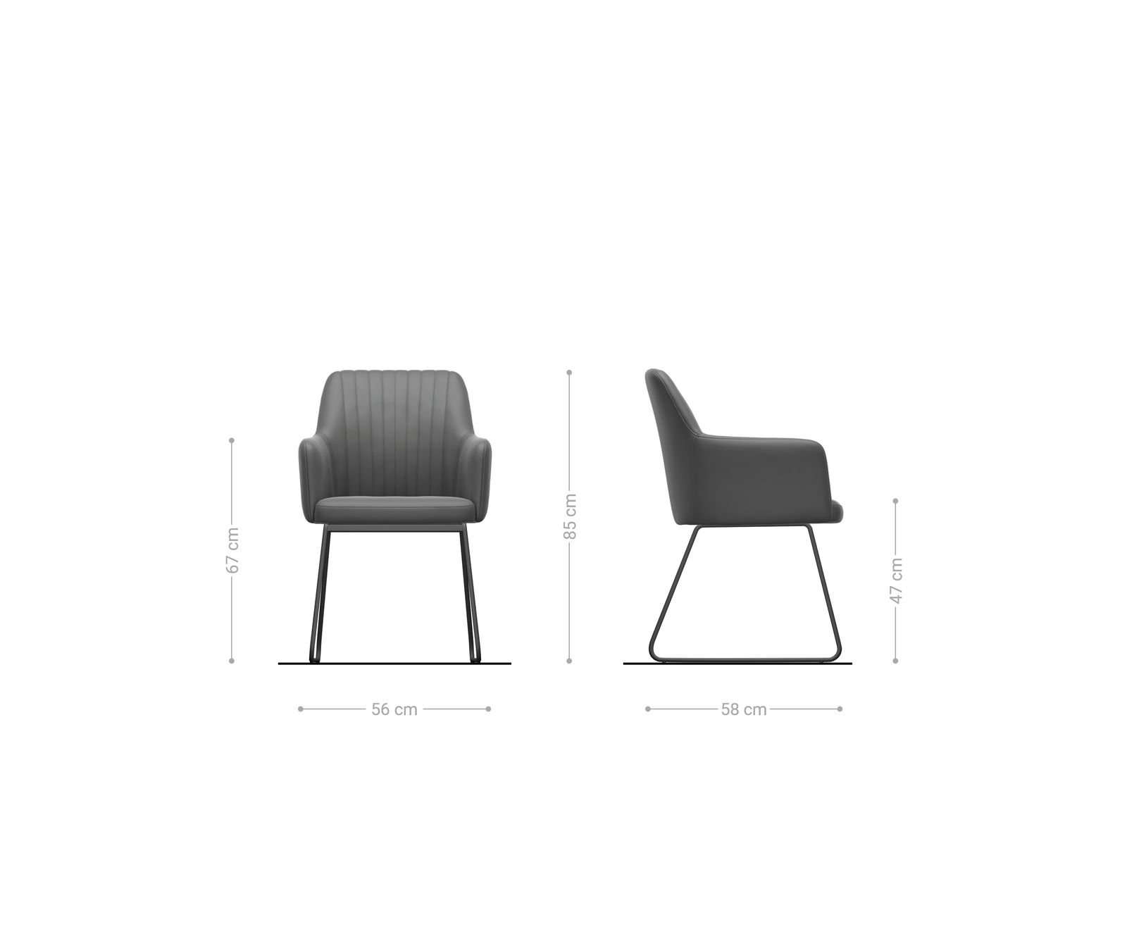 Étkezőszék Greg-Flex szövött szövet puha bézs vékony láb rozsdamentes acél zsákrugó - Image 6