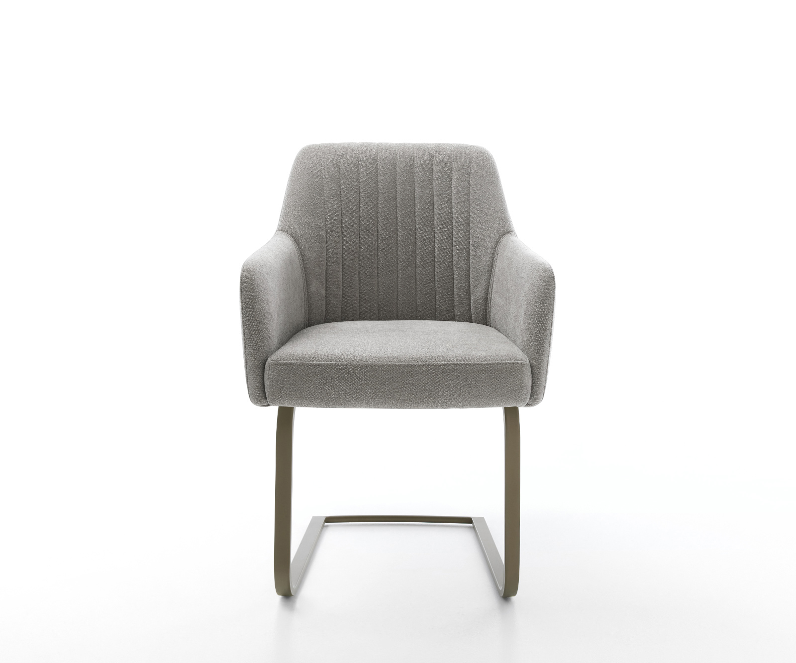 Étkezőszék Greg-Flex strukturált szövet puha szürke konzolos lapos titánszínű hatású zsákrugós - Image 2