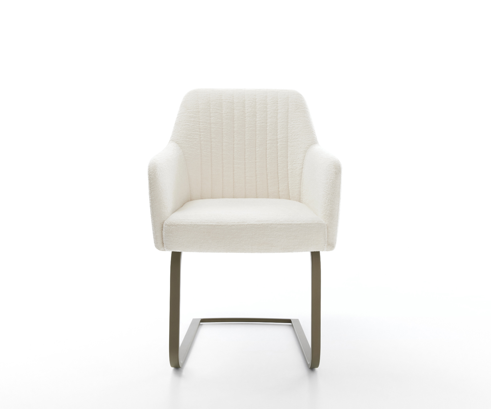 Étkezőszék Greg-Flex bouclé puha bézs konzolos lapos láb titán színű hatású zsákrugós - Image 2