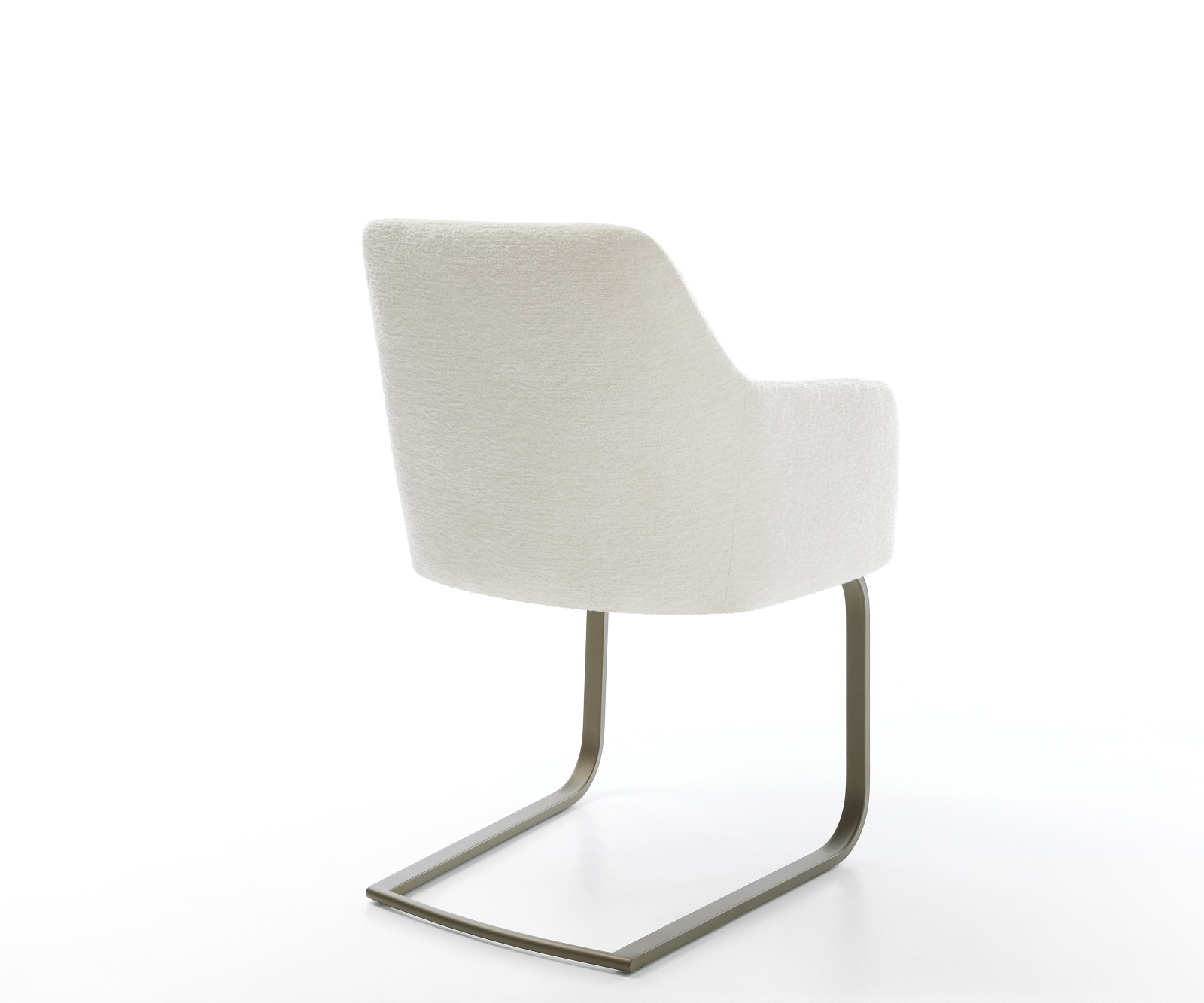 Étkezőszék Greg-Flex bouclé puha bézs konzolos lapos láb titán színű hatású zsákrugós - Image 5