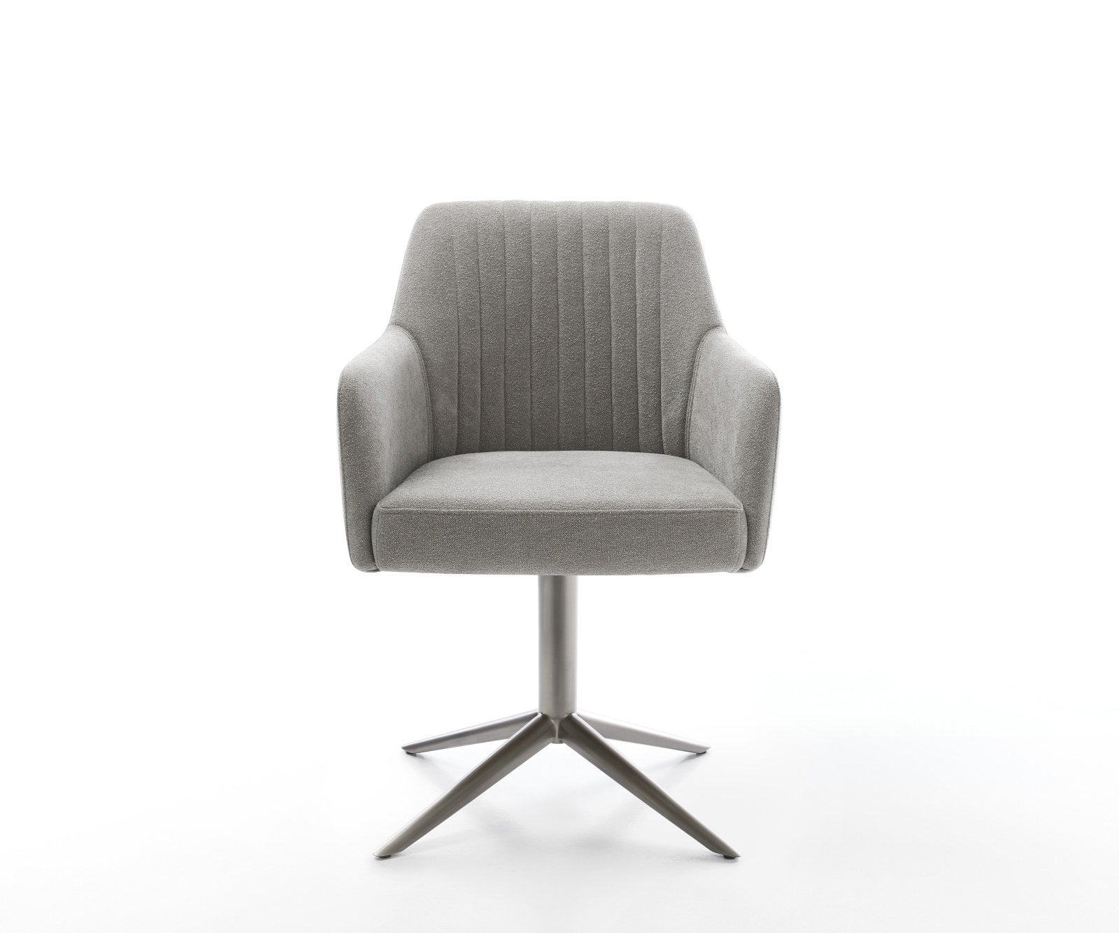 Étkezőszék Greg-Flex strukturált szövet puha szürke kereszt láb grafit 360° forgatható billenő zsákrugó - Image 2