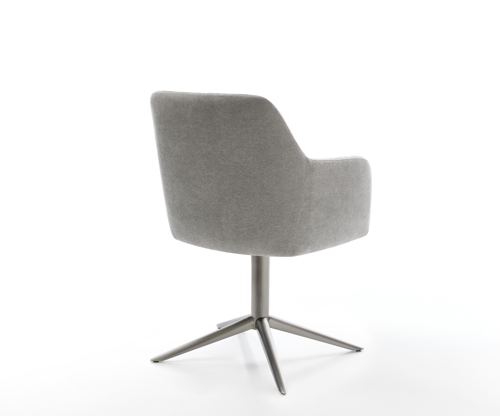 Étkezőszék Greg-Flex strukturált szövet puha szürke kereszt láb grafit 360° forgatható billenő zsákrugó - Image 5