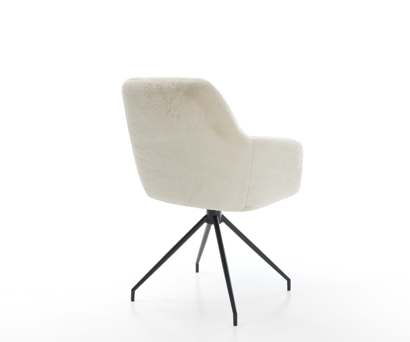 Étkezőszék Pejo-Flex plüss krémfehér kereszt láb kúpos fekete zsákrugó - Image 5