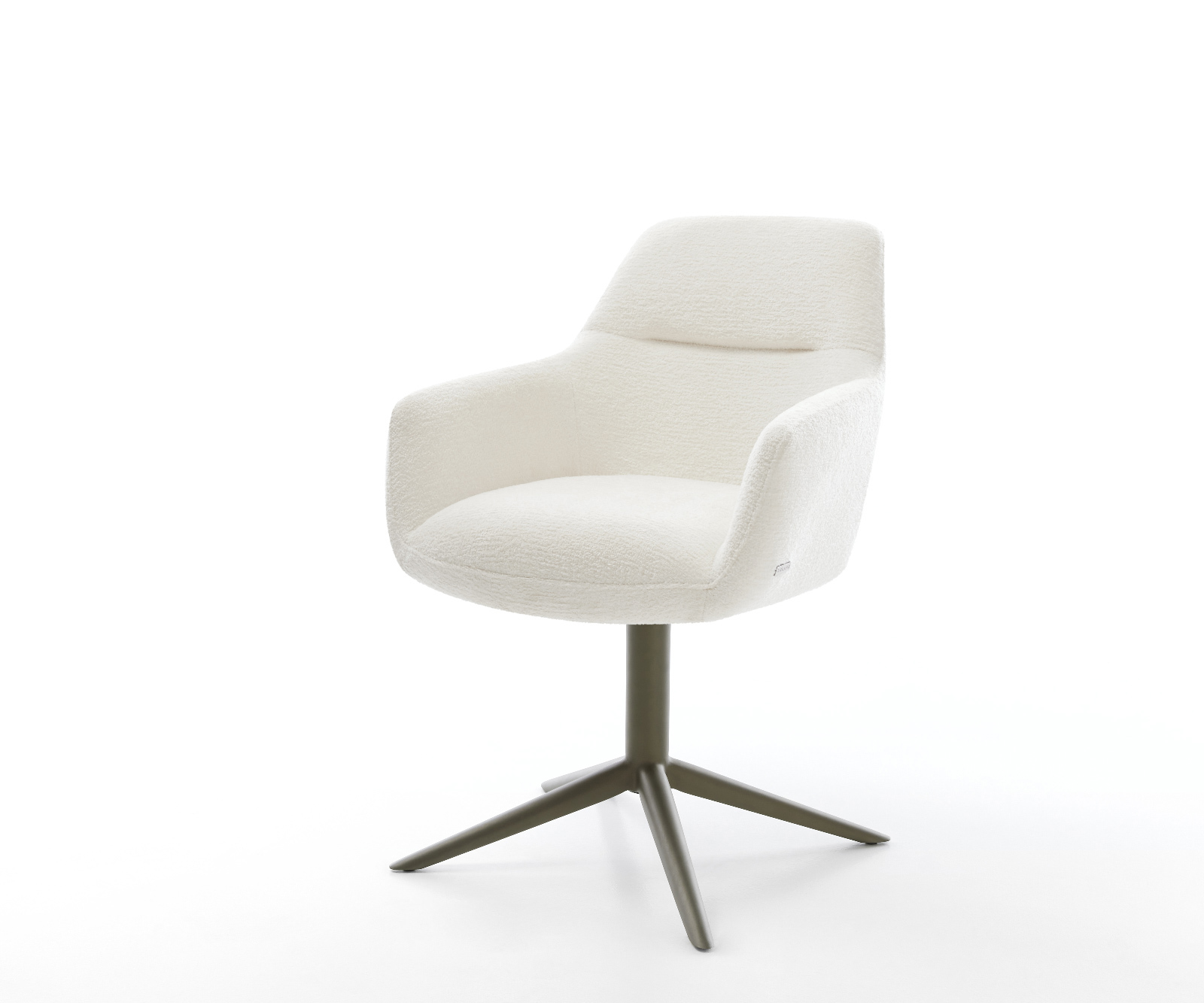 Étkezőszék Pejo-Flex bouclé puha bézs kereszt láb titán színű hatvan fokban forgatható billenő zsákrugó