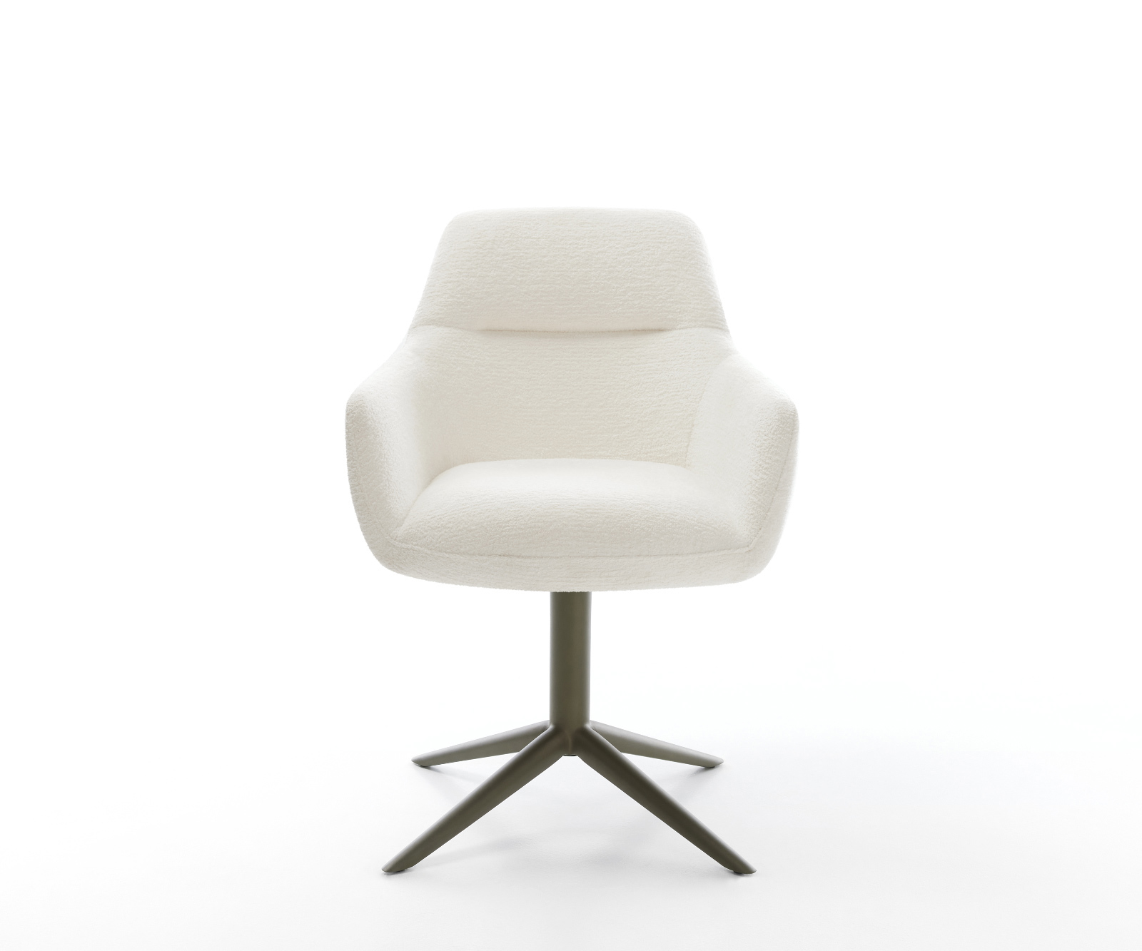 Étkezőszék Pejo-Flex bouclé puha bézs kereszt láb titán színű hatvan fokban forgatható billenő zsákrugó - Image 2