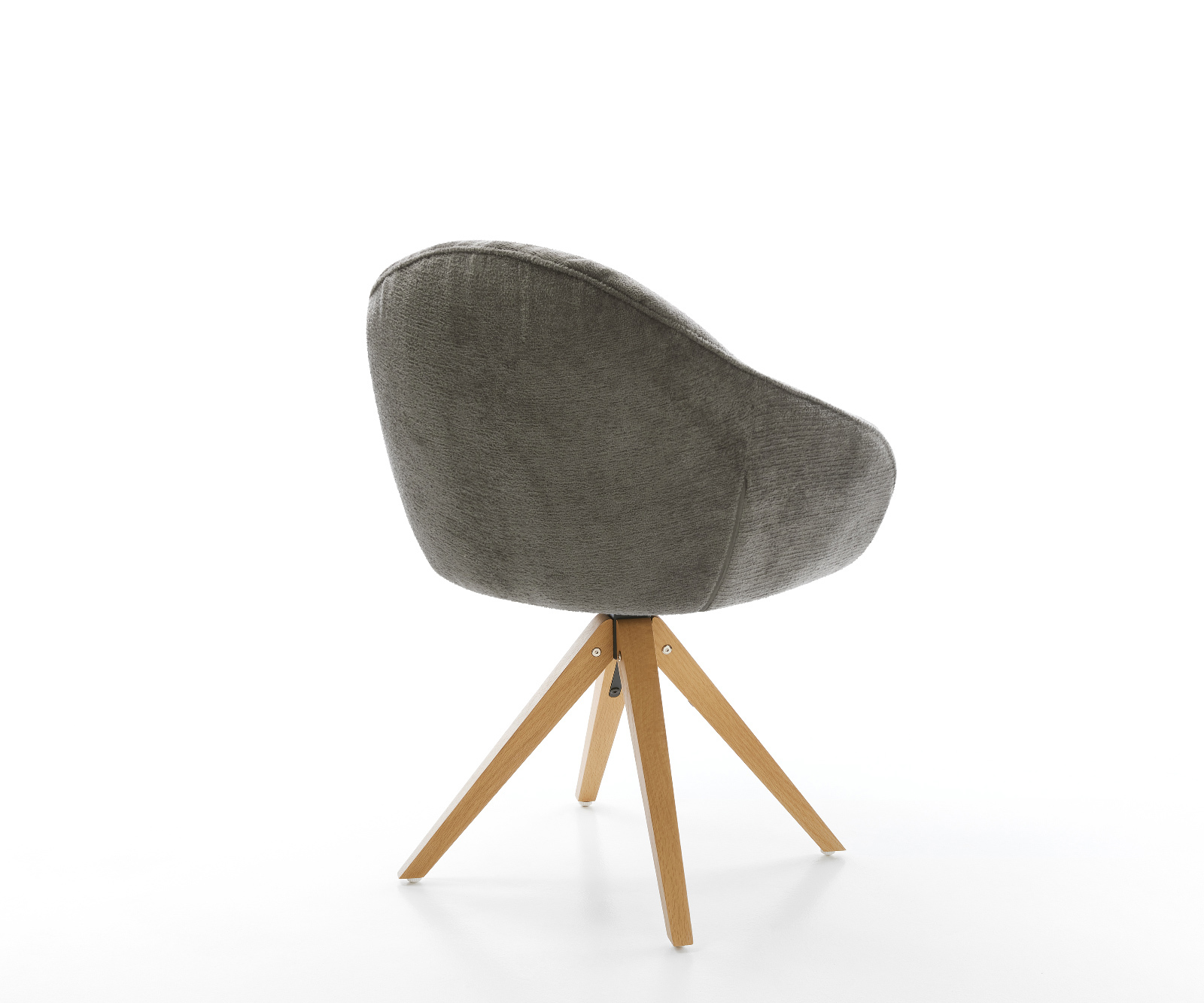 Étkezőszék Gaio-Flex bouclé puha sötét bézs fa láb szögletes természetes 180° forgatható - Image 5