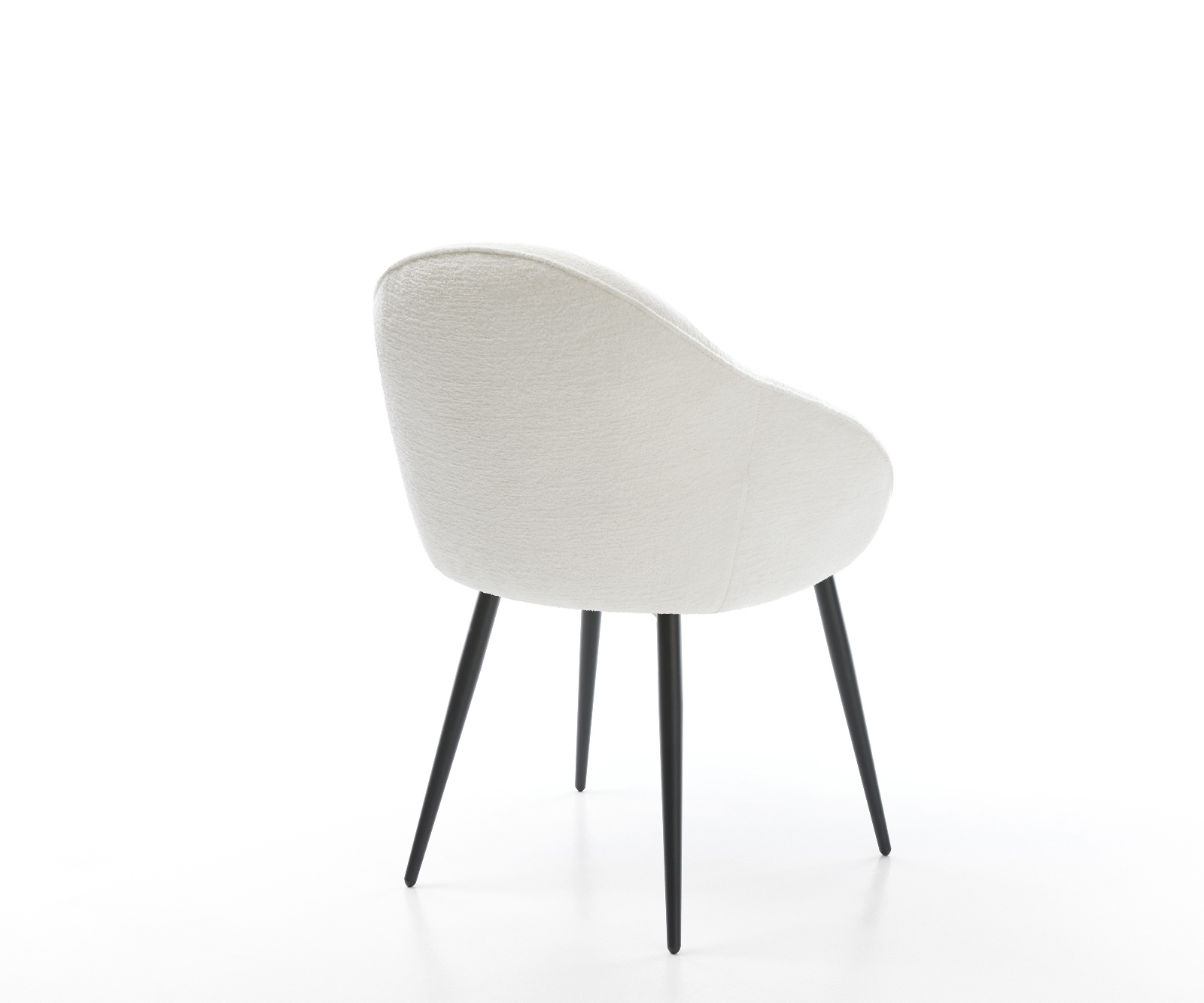 Étkezőszék Gaio-Flex bouclé puha bézs 4 láb kúpos fekete - Image 5