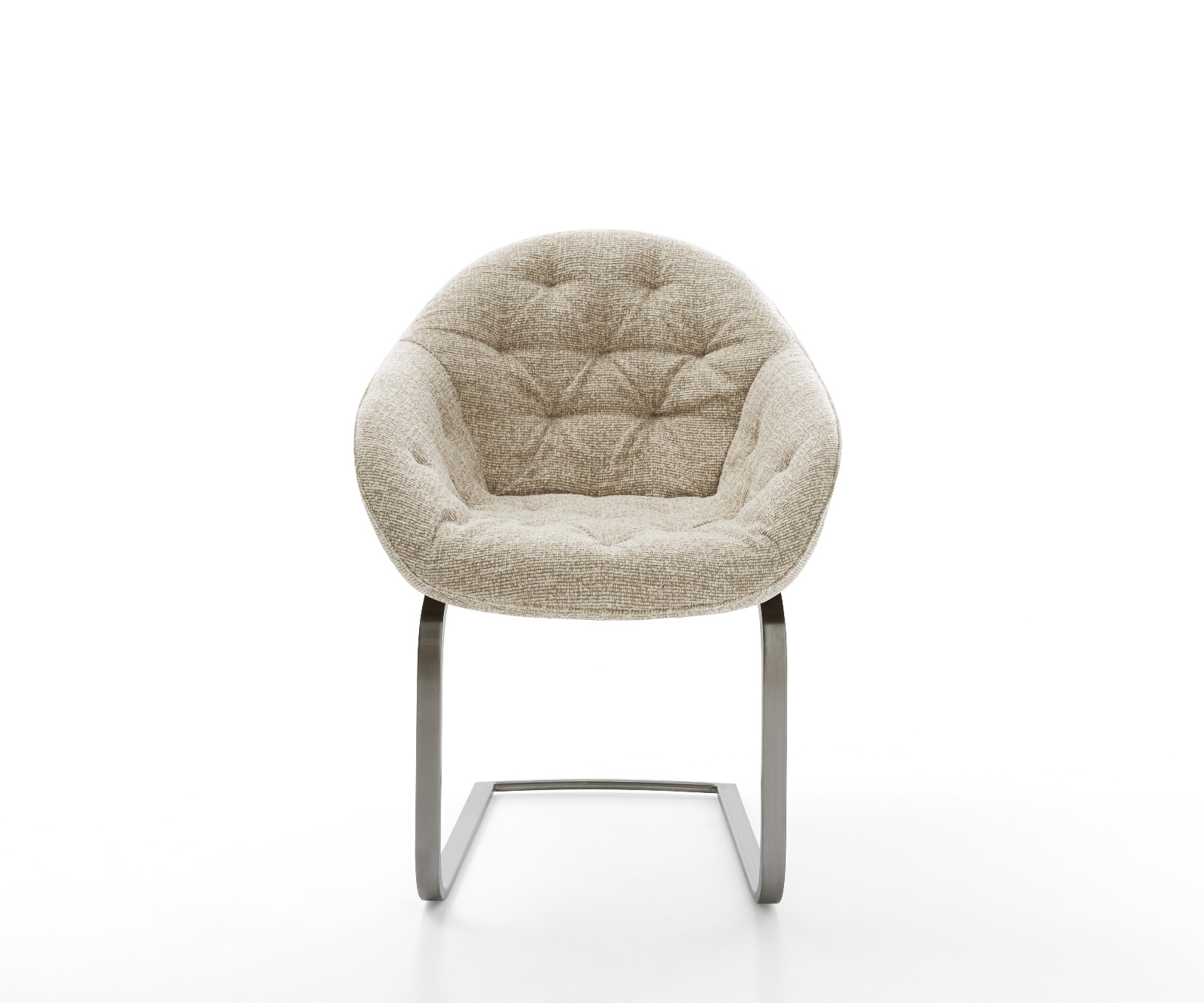 Étkezőszék Gaio-Flex szövött szövet puha bézs konzolos lapos antracit - Image 2