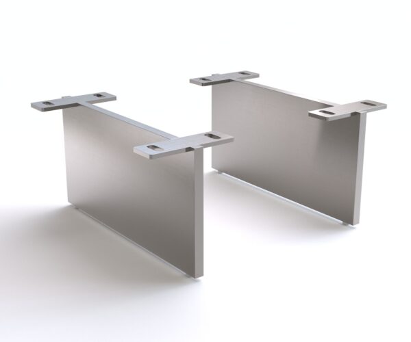 Láb lebegő hatás 15 cm rozsdamentes acél szálcsiszolt dobozos bútorhoz mélység 35 cm (2 darabos készlet)