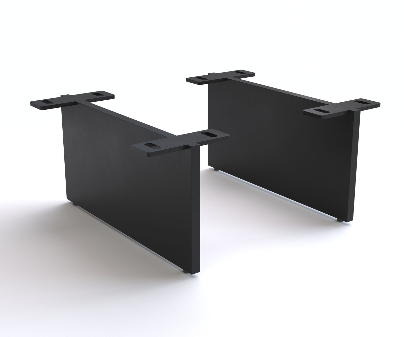 Láb lebegő hatás 15 cm fém fekete dobozos bútorhoz 35 cm mélység (2 darabos szett)