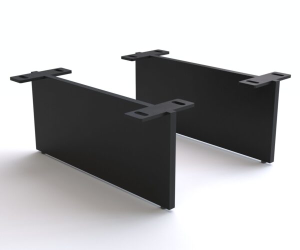 Láb lebegő hatás 15 cm fém fekete dobozos bútorhoz 40 cm mélység (2 darabos szett)