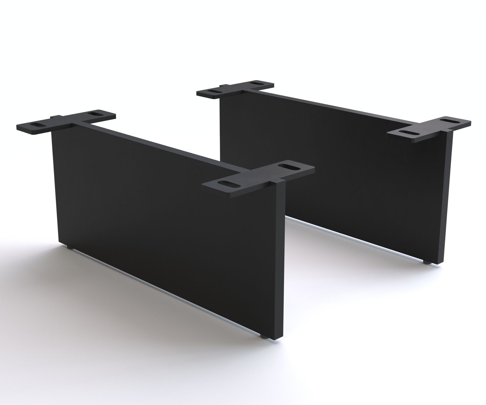 Láb lebegő hatás 15 cm fém fekete dobozos bútorhoz 40 cm mélység (2 darabos szett)