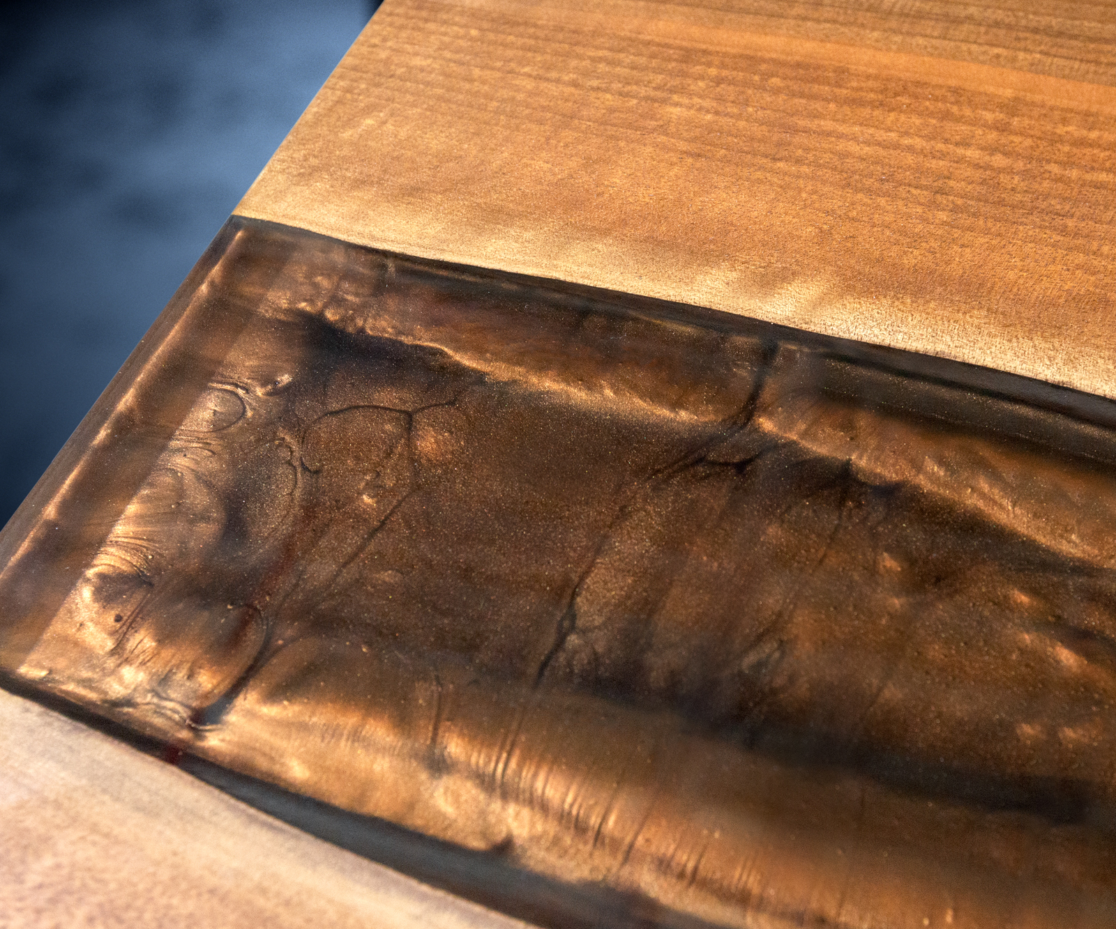 Asztallap dió természetes 200 cm barna metál egyedi Nr 32335 - Image 7