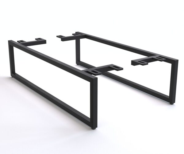 Láb vékony 20 cm fém fekete dobozos bútorhoz mélység 60 cm 2 darabos készlet