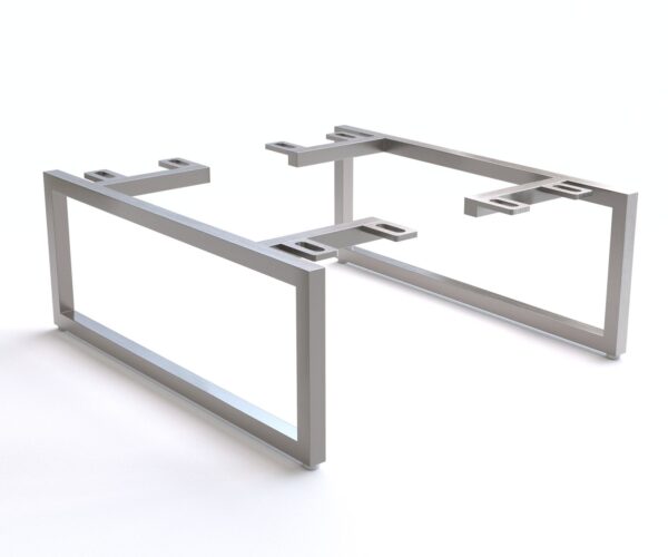 Láb vékony 15 cm rozsdamentes acél szálcsiszolt dobozszerű bútorhoz 40 cm mélység (2 darabos készlet)