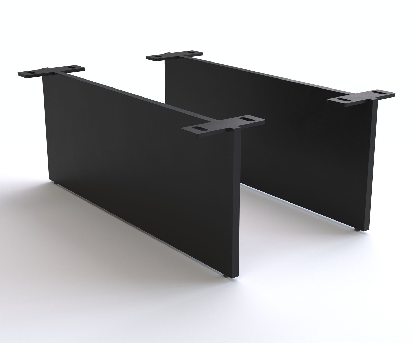 Láb lebegő hatás 20 cm fém fekete dobozbútorhoz 60 cm mélység (2 darabos szett)