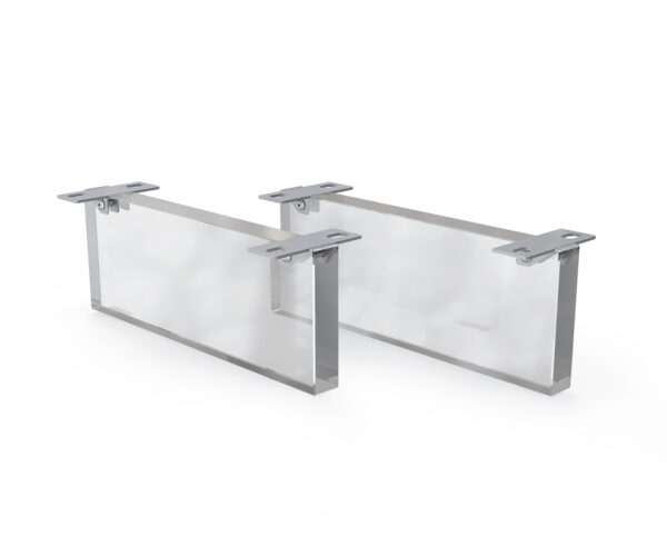 Láb lebegő hatású 15 cm akrilüveg dobozbútorhoz 45 cm mélységben 2 darabos szett