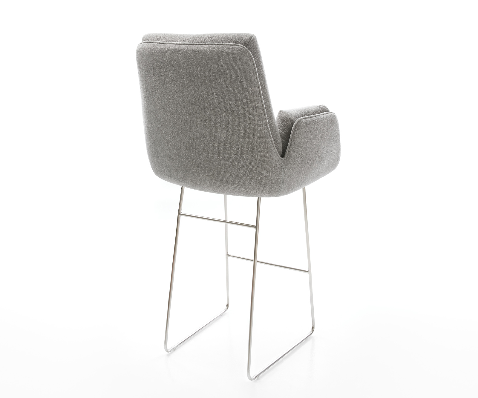 Bárszék Clea-Flex strukturált szövet puha szürke vékony acél láb - Image 5