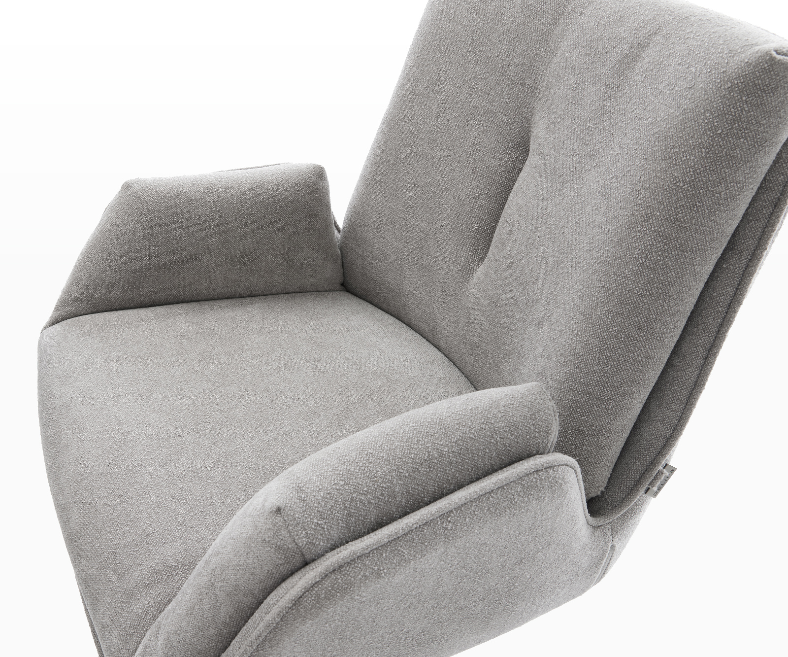 Bárszék Clea-Flex strukturált szövet puha szürke vékony fém láb - Image 4