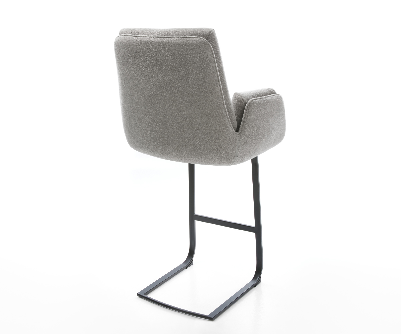 Bárszék Clea-Flex strukturált szövet puha szürke konzolos láb lapos fém - Image 5
